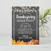 Invitation Soirée Thanksgiving Party Russe Chalkboard (Debout devant)