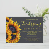 Invitation Soirée Thanksgiving rustique et fleurie (Debout devant)