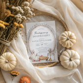 Invitation Soirée Thanksgiving vintage