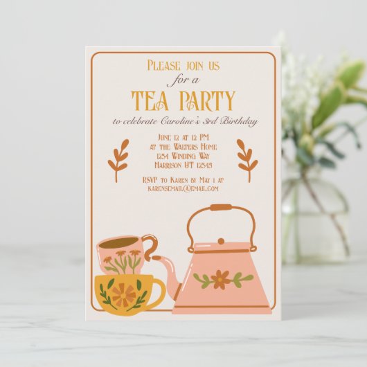 Invitation Soirée Thé de fin d'année (Debout devant)