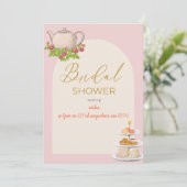 Invitation soirée thé nuptiale personnalisée (Debout devant)