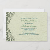 Invitation soirée thé vert vintage (Dos)
