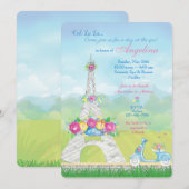 Invitation Soirée Thématique Paris Tour Eiffel (Devant / Derrière)