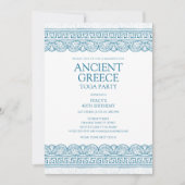 Invitation Soirée toge de la Grèce antique bleue (Devant)