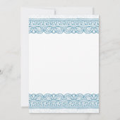 Invitation Soirée toge de la Grèce antique bleue (Dos)