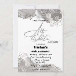 Invitation Soirée tout en blanc ou fête tout en blanc