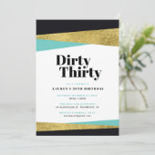 Invitation Soirée Trente 30e fête d'anniversaire (Debout devant)