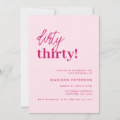 Invitation Soirée Trente moderne Blush rose fête d'anniversai (Devant)