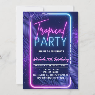 Invitation Soirée tropicale Anniversaire