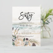 Invitation Soirée tropicale sur la plage à 60e anniversaire (Debout devant)