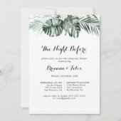 Invitation Soirée Tropicale Verdoyante Avant Le Dîner De Répé (Devant)