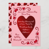 Invitation Soirée Valentines (Devant / Derrière)