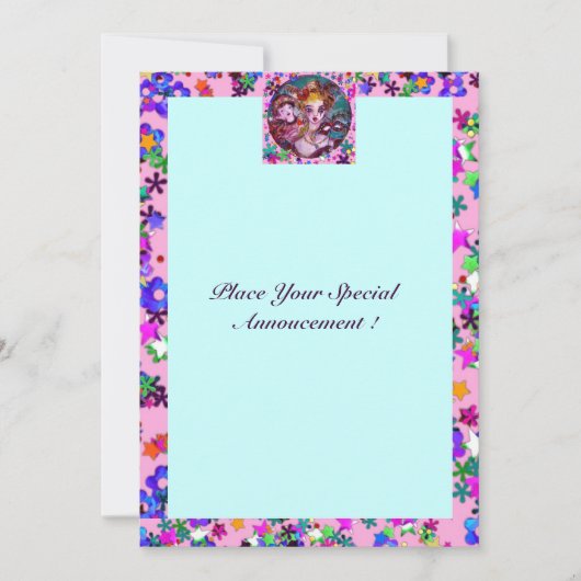 INVITATION SOIRÉE VÉNITIENNE DE LA SAINT-VALENTIN AVEC MASQUE (Devant)