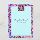 INVITATION SOIRÉE VÉNITIENNE DE LA SAINT-VALENTIN AVEC MASQUE (Devant / Derrière)