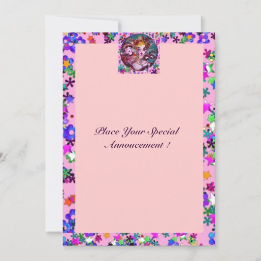 INVITATION SOIRÉE VÉNITIENNE DE LA SAINT-VALENTIN AVEC MASQUE (Devant)