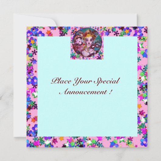 INVITATION SOIRÉE VÉNITIENNE DE LA SAINT-VALENTIN EN MASQUE (Devant)