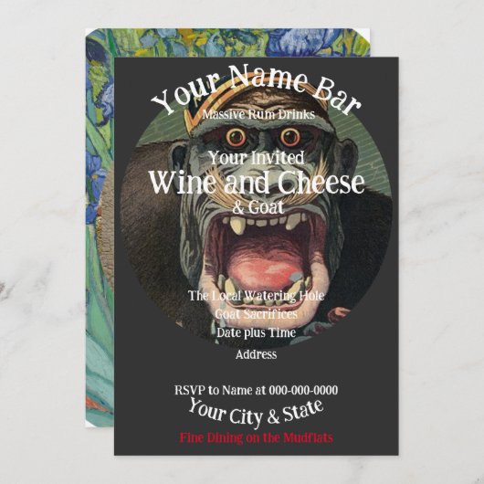 Invitation Soirée Vin & Fromage (Devant / Derrière)