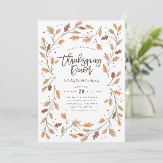 Invitation Soirée Whimsesgiving moderne (Debout devant)