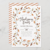 Invitation Soirée Whimsesgiving moderne (Devant / Derrière)