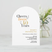 Invitation Soirées et bières 40 ans minimum fête (Debout devant)