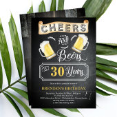Invitation Soirées et bières à 30 ans fête d'anniversaire