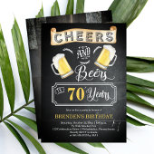 Invitation Soirées et bières à 70 ans fête d'anniversaire