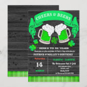 Invitation Soirées et bières Fête de l'Anniversaire de la St. (Devant / Derrière)