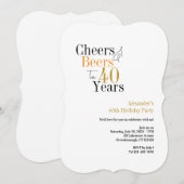 Invitation Soirées et bières jusqu'à 40 ans de fête minimum (Devant / Derrière)
