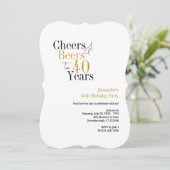 Invitation Soirées et bières jusqu'à 40 ans de fête minimum (Debout devant)