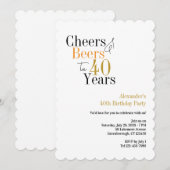 Invitation Soirées et bières jusqu'à 40 ans minimum fête (Devant / Derrière)