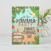 Invitation Soirées Rétro Tropicales Chaud Été La Havane (Debout devant)