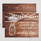 Invitation Sois ma demoiselle d'honneur | Demoiselle d'honneu (Devant / Derrière)