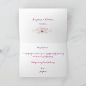 Invitation Sois Ma Fille D'Orchidée Violette Honore (Intérieur)