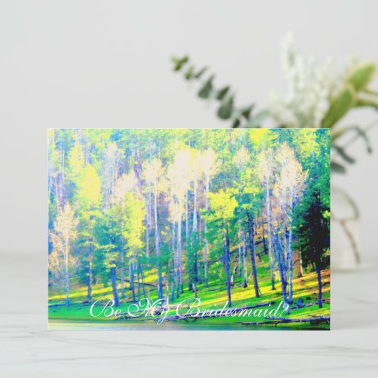 Invitation Sois ma petite forêt verte (Debout devant)