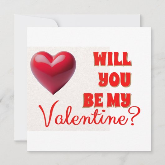 Invitation Sois Ma Saint-Valentin (Devant)