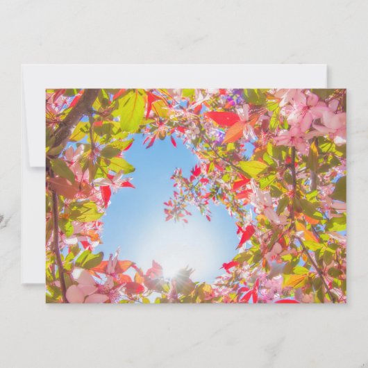 Invitation Sois ma Valentine Nature fleurit Fleurs de coeur A (Devant)