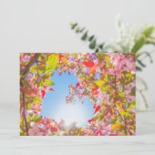 Invitation Sois ma Valentine Nature fleurit Fleurs de coeur A (Debout devant)