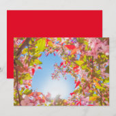 Invitation Sois ma Valentine Nature fleurit Fleurs de coeur A (Devant / Derrière)