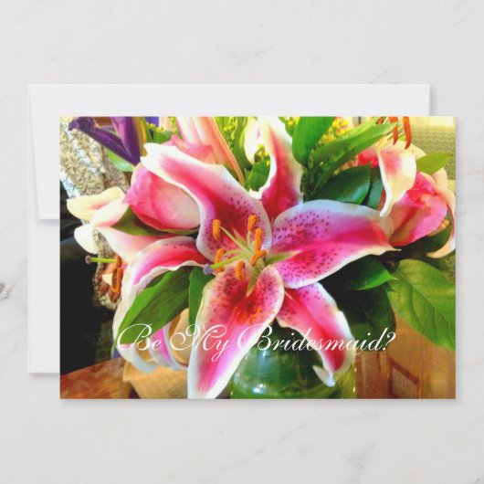 Invitation Sois mon servante stargazer lily (Devant)