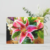 Invitation Sois mon servante stargazer lily (Debout devant)