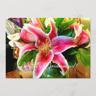 Invitation Sois mon servante stargazer lily