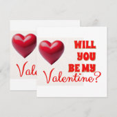 Invitation Sois mon Valentin (Devant / Derrière)