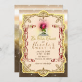 Invitation Sois notre Invité Fête de Rose Rouge Enchantée Mag (Devant / Derrière)