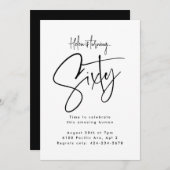 Invitation Soixante (Devant / Derrière)