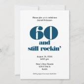 Invitation Soixante Anniversaire 60 et toujours Rockin' | Par (Devant)