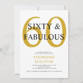 Invitation Soixante ans et fabuleux 60e anniversaire (Devant)