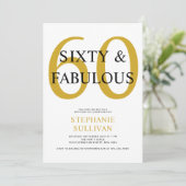 Invitation Soixante ans et fabuleux 60e anniversaire (Debout devant)