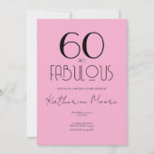 Invitation Soixante ans et fabuleux 60e anniversaire  (Devant)