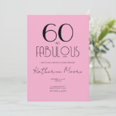 Invitation Soixante ans et fabuleux 60e anniversaire  (Debout devant)