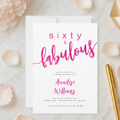 Invitation Soixante ans et Fabuleux Script Fête d'anniversair